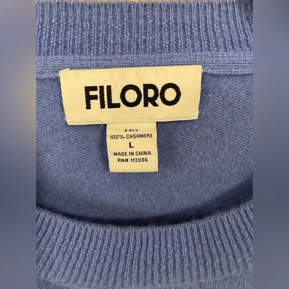 Filoro Puff Sleeve 100% Cashmere Sweater - Picture 4 of 5